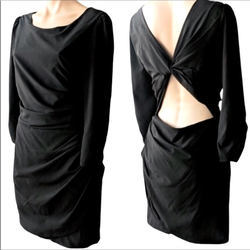Ark & Co Open Back Ruched and Draped Mini Dress - Picture 2 of 12